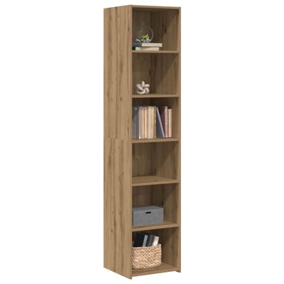 vidaXL - Dressoir - Artisanaal - eiken - 40 - x - 41 - x - 185 - cm - Bewerkt - hout