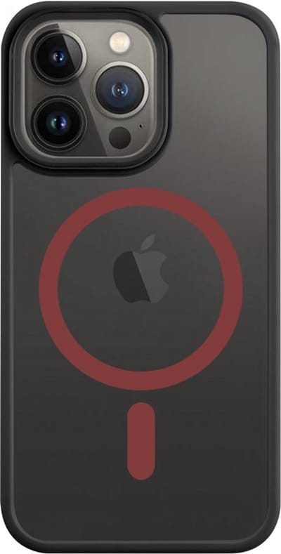 Tactical iPhone 13 Pro MagForce Hyperstealth 2.0 Cover – Hoesje met Losse Klikbare Knoppen – Black/Red