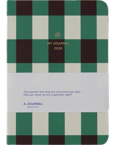 My Journal - Agenda 2026 - A6 - Geruit - 1 week op 2 pagina's
