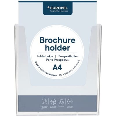Folderhouder Europel wand A4 transparant
