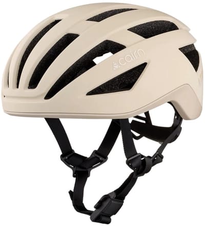 Cairn Fietshelm Atom - Heren & Dames - Racefiets, MTB, Gravel, All road - Mat Argile White - Maat M (55-58 cm)