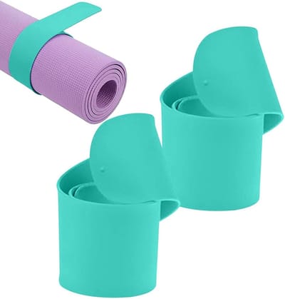 Yoga Mat Houder - Pilates Mat Strap - Fitness Onderweg - Tijdbesparende Sluiting - 1 Paar - Groen
