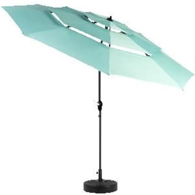 Buiten parasol - MUVOE - Rechthoekig 4,5 m - 3-laags UV-bestendig polyester doek - 8 aluminium baleinen - Kantelbaar met slinger groen