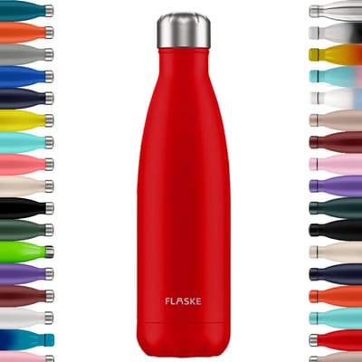 FLASKE Original Drinkfles 500 ml - Geïsoleerde RVS Waterfles - BPA-vrij - 12u Warm & 24u Koud - Geschikt als Thermosfles en Thermoskan - Water Bottle Stainless Steel - Chilly