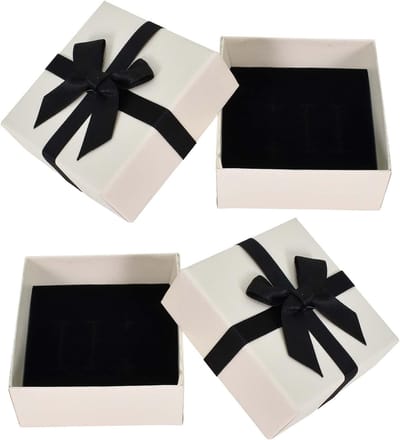 Vierkante Cadeaubox met Deksel, 7.5 x 7.5 x 3.5 cm, Ideaal voor Verjaardagen, Kerst, en Bruiloften, Perfect voor Kleine Cadeaus en Decoratie
