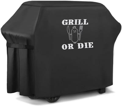 FEROCITY - Grillhoes - 105 cm x 100 cm x 48 cm - Waterdicht - UV-bestendig - Polyester - Zwart