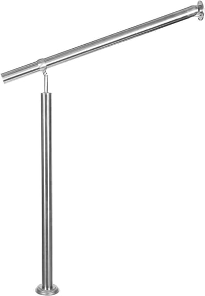 Trapleuning Balustrade - RVS Reling - Trap Beveiligen - Instelbare Hoek - 100 cm - Zilver