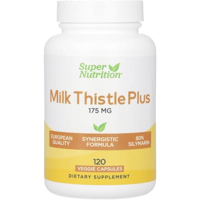 Super Nutrition, Milk Thistle Plus, 175 mg, 120 Capsules Végétales
