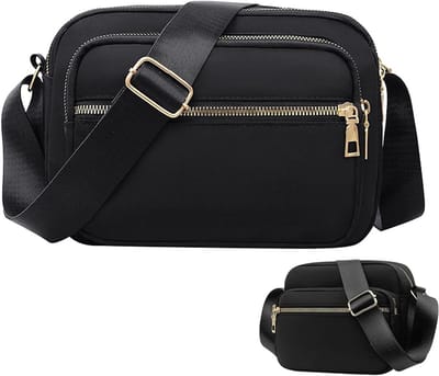 Dailygoods - KEYRI Schoudertas voor dames voor mobiele telefoon, schoudertas, crossbody bag, waterdichte heuptas, verstelbare schouderbandjes, borsttas, brede riem, avondtas voor wandelen, reizen, winkelen