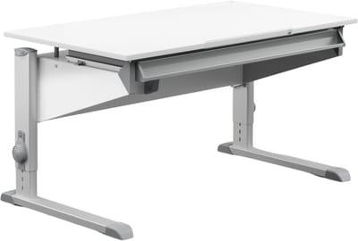 Kinderbureau - Meegroeibureau - Leren en Spelen - In hoogte en hoek verstelbaar - 117x70 cm - Wit