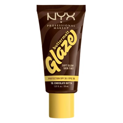 NYX Professional Make Up Buttermelt Glaze Chocolate Butta Foundation - Tot 12 uur draagtijd - SPF 30 bescherming - 10 - 30ml