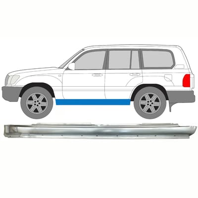 Volledige dorpel voor Toyota Land Cruiser J100 1998-2007 / Links