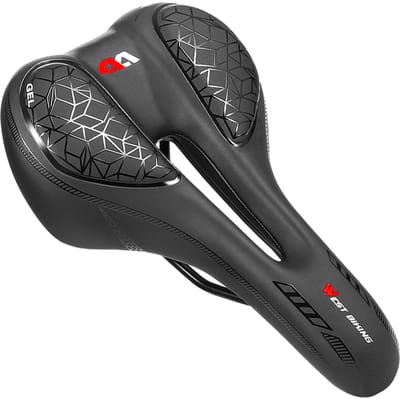 Fietszadel Gevoerd Fietszadelkussen voor Heren Dames MTB Weg Mountainbike Fietsen Style A black