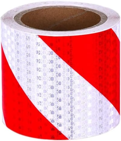 Waterdichte Reflecterende Tape 10cm x 10m - Zelfklevende Waarschuwingsband voor Voertuigen, Trailers en Buitengebruik, Veiligheidsmarkering in Rood