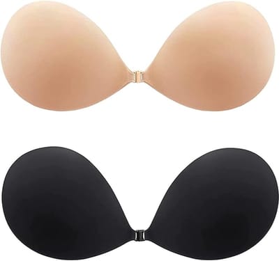 2 stuks onzichtbare beha's van siliconen, plakbeha, plakbeha, backless siliconen beha, geschikt voor dames, nacht, festivals geschikt voor comfortabel gebruik, herbruikbaar，Maat/grootte: D