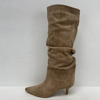 Hoge trendy cowboylaarzen met naaldhakje khaki Khaki / 36