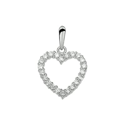 The Jewelry Collection Hanger Hart Zirkonia - Goud
