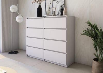 Pro-meubels - Ladekast Ibiza - Beige - 120cm - 8 lades - Kast - Commode - Slaapkamer
