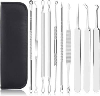 Professionele Blackhead Remover Set - 10 Stuks voor Efficiente Acnetherapie
