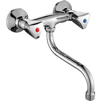 Kuchinox NORM wandkraan keuken chroom - 2 handgrepen