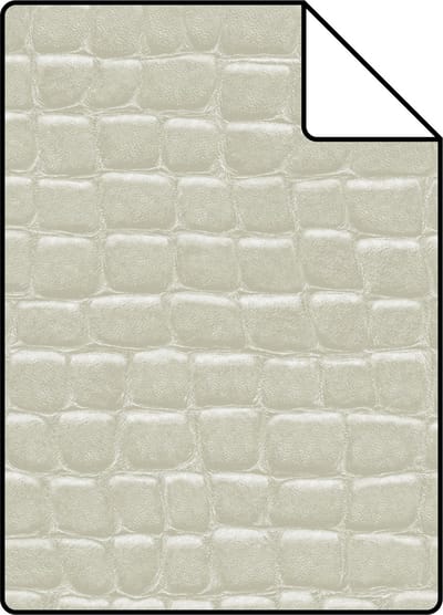Proefstaal Origin Wallcoverings behang krokodillenhuid wit - 26,5 x 21 cm - 347777-S