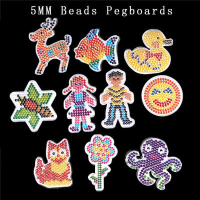 5mm Kralen Prikbord 7 / 10 stuks een Collectie sjabloon Strijkparels Ideaal voor Kinderen Hama Kralen Doe-het-zelf Puzzels Hoge Kwaliteit Perler Handgemaakt
