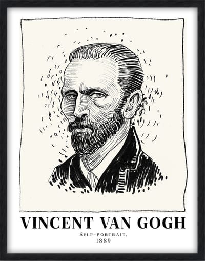 HomeBound by KY | Schilderij met frame Vincent van Gogh | schilderij | 55x70x3,3cm