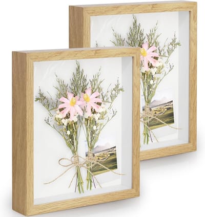 Set van 2 Diepe 3D Fotolijsten 15x20 cm - Zichtbare Display Lijst voor Objecten, Souvenirs en Schilderijen