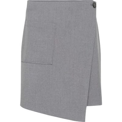 Kaffe Rok Kaeden Wrap Skirt 10508821 100123 Grey Melange Dames Maat - W38