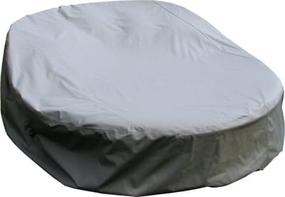 Beschermhoes voor lounge-eiland | Ø 185 x 50/75 cm | polyesterweefsel van het type Oxford 600D, kleur: grijs.