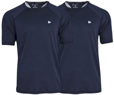 2-Pack Donnay - Sportshirt (André) - T-Shirt - Heren - Navy (010)- maat L