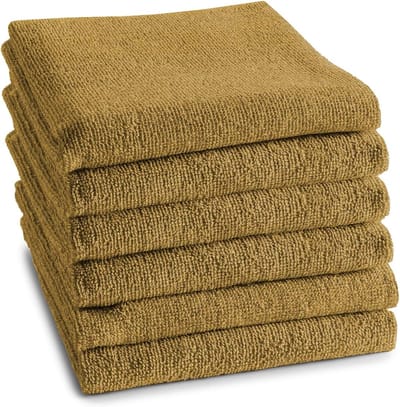 Keukendoeken Set - Keukenlinnen Katoen - Keuken Droogen - Zachte Absorptie - 50x55cm - Okergeel
