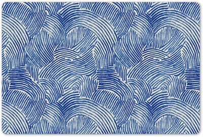Placemats 45x30 cm - Placemat kunststof - 1 stuk - Modern - Abstract - Blauw - Borden onderleggers - Decoratie voor op tafel - Keuken tafeldecoratie accessoires - Vinyl onderlegger - Tafelversiering