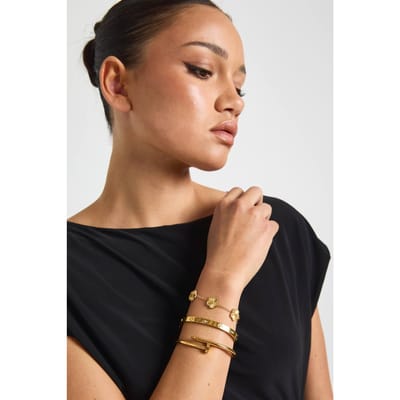 boohoo Dames 3-delige set armbanden met gouden details
