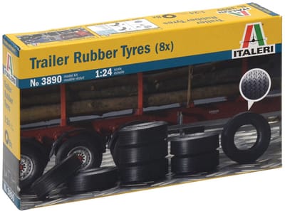 Italeri Modelbouwpakket - 3890 Trailer Rubber Tyres (8 pieces) Accessoires set - 1:24 - Modelbouw