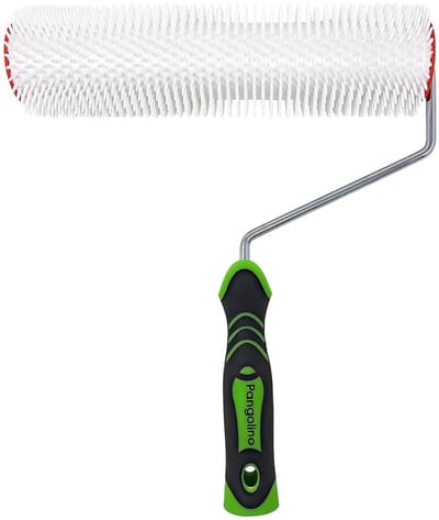 Professionele ontluchtingsroller met stalen beugel - 25 cm - 11 mm spikes voor vloeren
