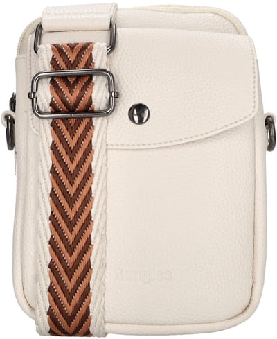 Beagles Las Palmas Crossbody Telefoontasje - Trendy Schouderband - Handige Ritsvakjes - Crossbody Tas - Gebroken wit