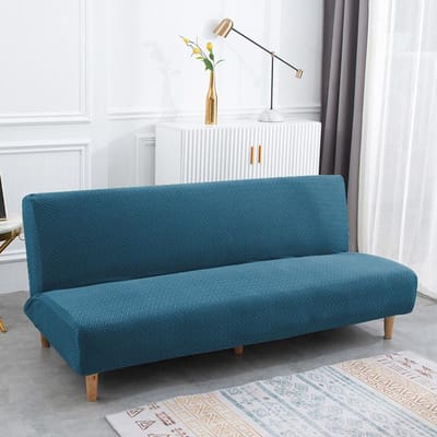 Housse de canapé-lit en tissu Jacquard, 3 tailles différentes, sans accoudoirs, décoration du nouvel an, housse de protection extensible, housse de banc élastique L Size