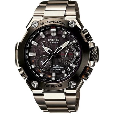 Casio MR-G serie G-SHOCK serie GPS tijdcorrectiesysteem klassiek slim horloge zonne-kwarts uurwerk titanium band Japans en Koreaans MRG-G1000D-1 zwart