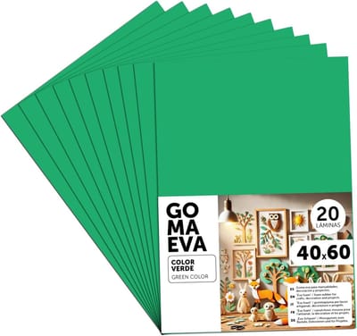 Schuimrubber Vellen - Knutselmateriaal Creatief - Handvaardigheid Projecten - Veilig Makkelijk Vormbaar - 40 x 60 cm - Groen