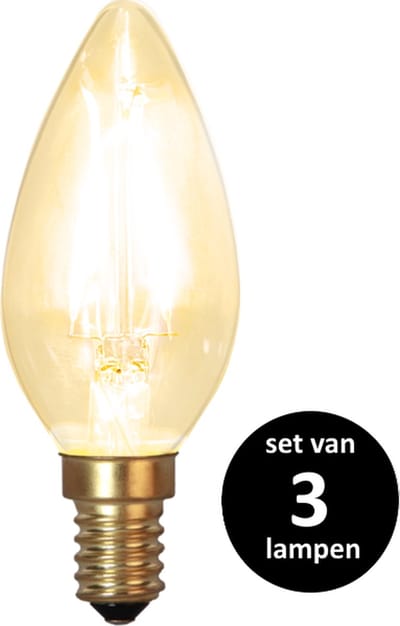 Soft Glow Kaarslamp - E14 - 1.5W - set van 3