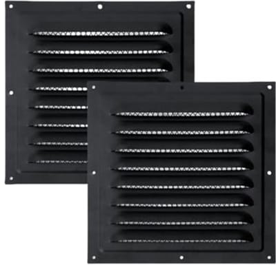 Gevelventilatie Set van 2 - Aluminium Wandventilatie 10" x 10" - Zolderventilatie met Scherm - Ideaal voor Huizen en Schuren