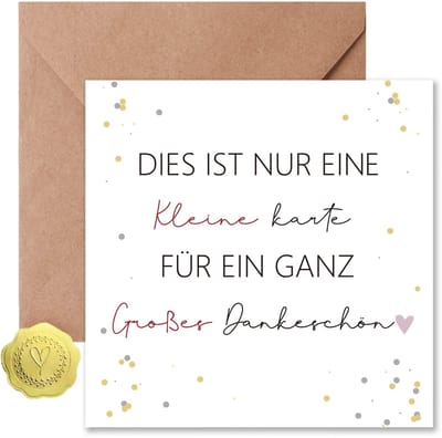 Dailygoods- Bedankkaarten - Extra grote tekst - Blanco Kaartjes - Oprechte Dank - Voor Vrienden/Collega's - Gemakkelijk te Gebruiken - Dankkaart