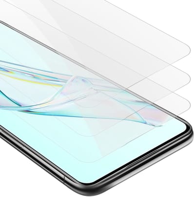 Cadorabo 3x Screenprotector geschikt voor ZTE Axon 30 - Beschermende Pantser Film in KRISTALHELDER - Getemperd (Tempered) Display beschermend glas in 9H hardheid met 3D Touch