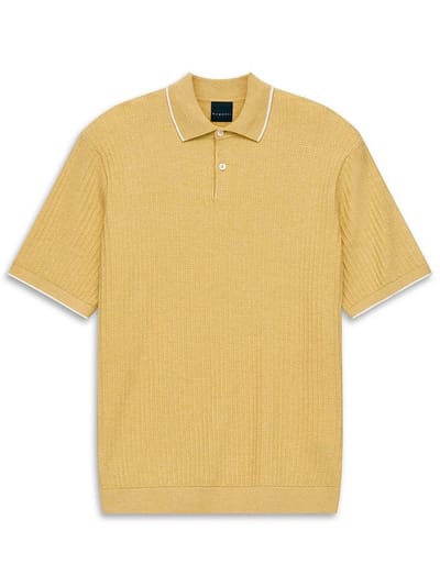 Polo-trui Regular Fit Van Bugatti geel