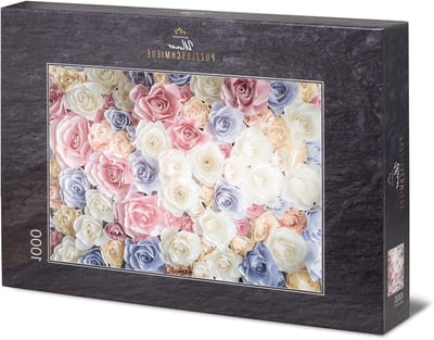 Legpuzzel Rozenliefde - Bloemenpuzzel Puzzelspel - Ontspannen Puzzelen - Premium Karton 1.9mm - 68 x 48 cm - Multicolor