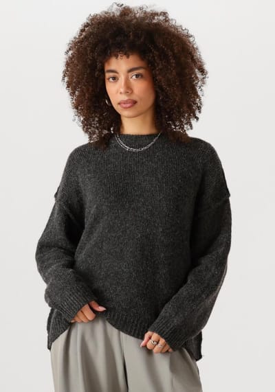 My Essential Wardrobe Palomamw Knit Pullover Truien & vesten Dames - Sweater - Hoodie - Vest- Donkergrijs - Maat M