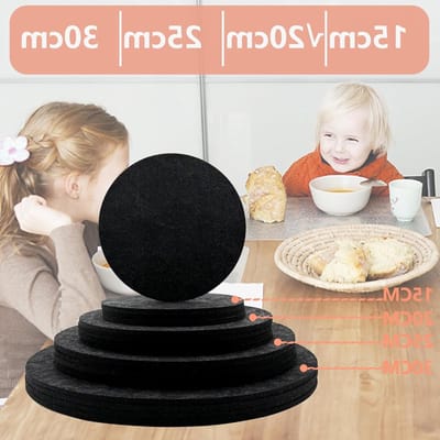 Set van 4 Grote Vilt Onderzetters voor Potten, Glazen en Vazen - Beschermende Tafelmat voor Krassen en Vlekken (20 cm)