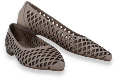 Double Heart Dames Ballerina | Beige | Maat: 37