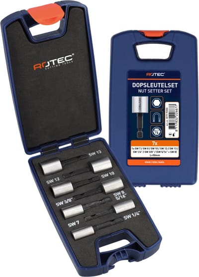 Dopsleutelset '819', magnetisch, E6.3, 7-dlg., SW 1/4"-13